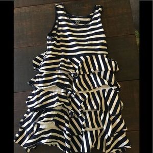 Casual blue and white dress